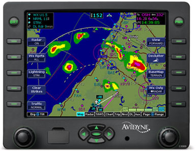 EX600 Wx RADAR over Map